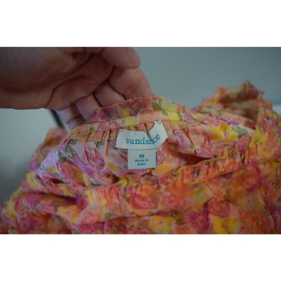 Sundance Dress Womens Medium Pink Floral Boho Maxi Square Neck Cottagecore - Picture 5 of 5